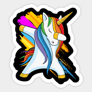 Unicorn Dabing Sticker